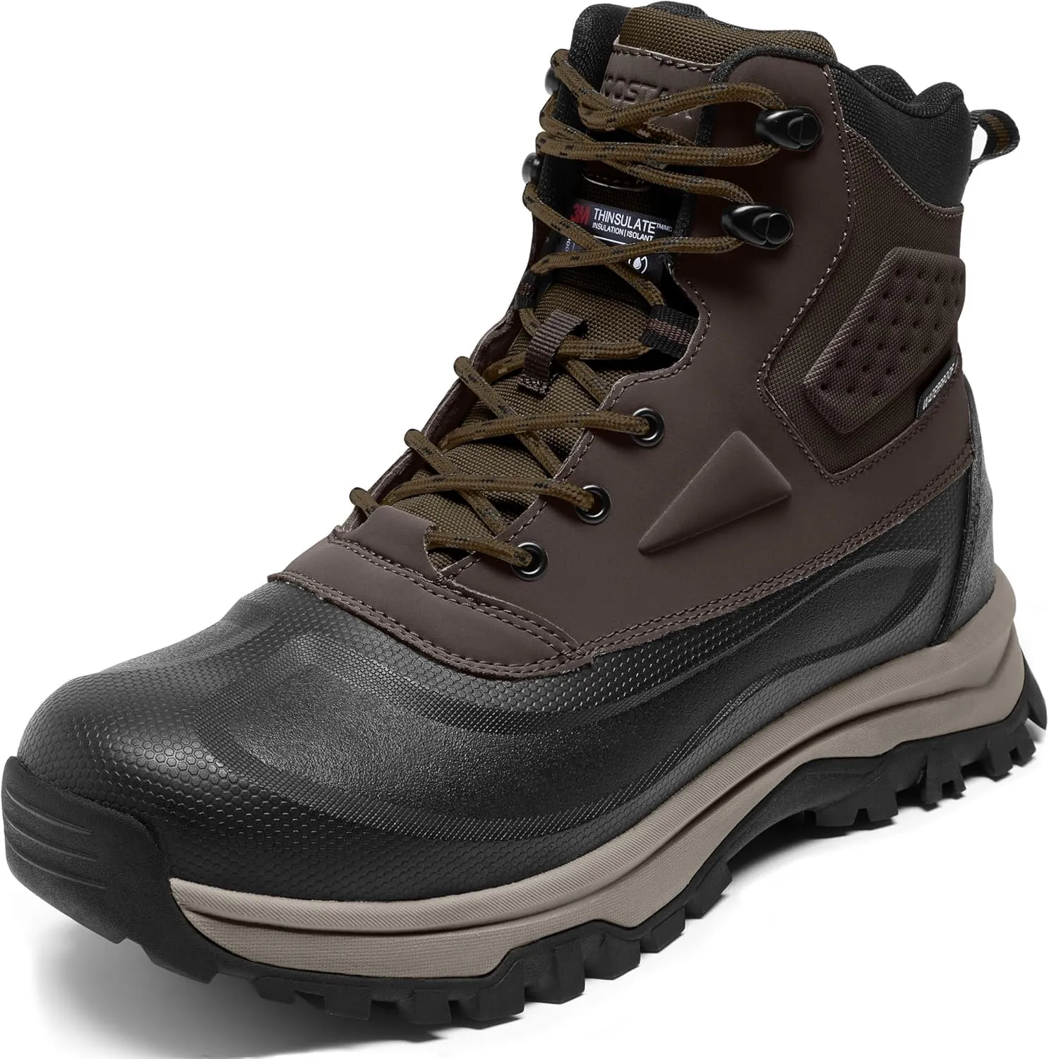Snow Boots for Men Insulated Waterproof Construction Winter Hiking Boots