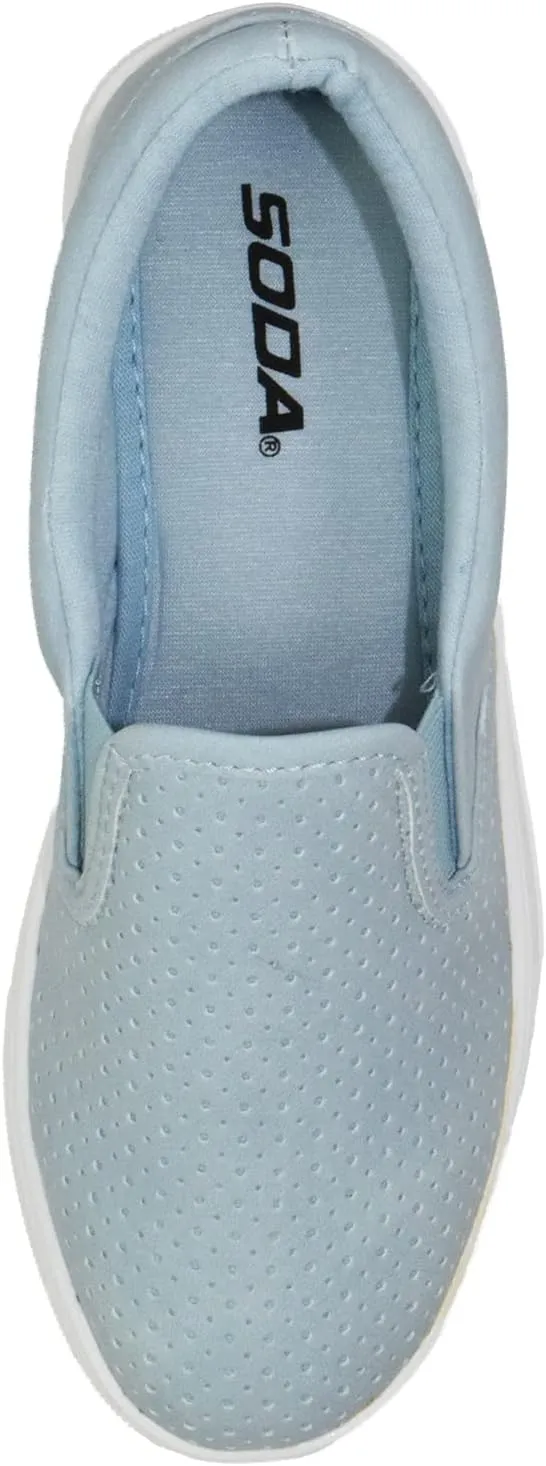 Soda Flat Women Shoes Slip On Loafers Casual Sneakers Memory Foam Insoles Hidden Platform/Flatform Round Toe Croft-G