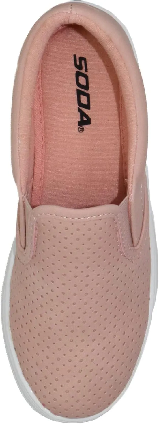 Soda Flat Women Shoes Slip On Loafers Casual Sneakers Memory Foam Insoles Hidden Platform/Flatform Round Toe Croft-G