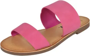 Soda Shoes Women's Sandals Double Strap Flip Flops Slides Wide Fit W-Abbey