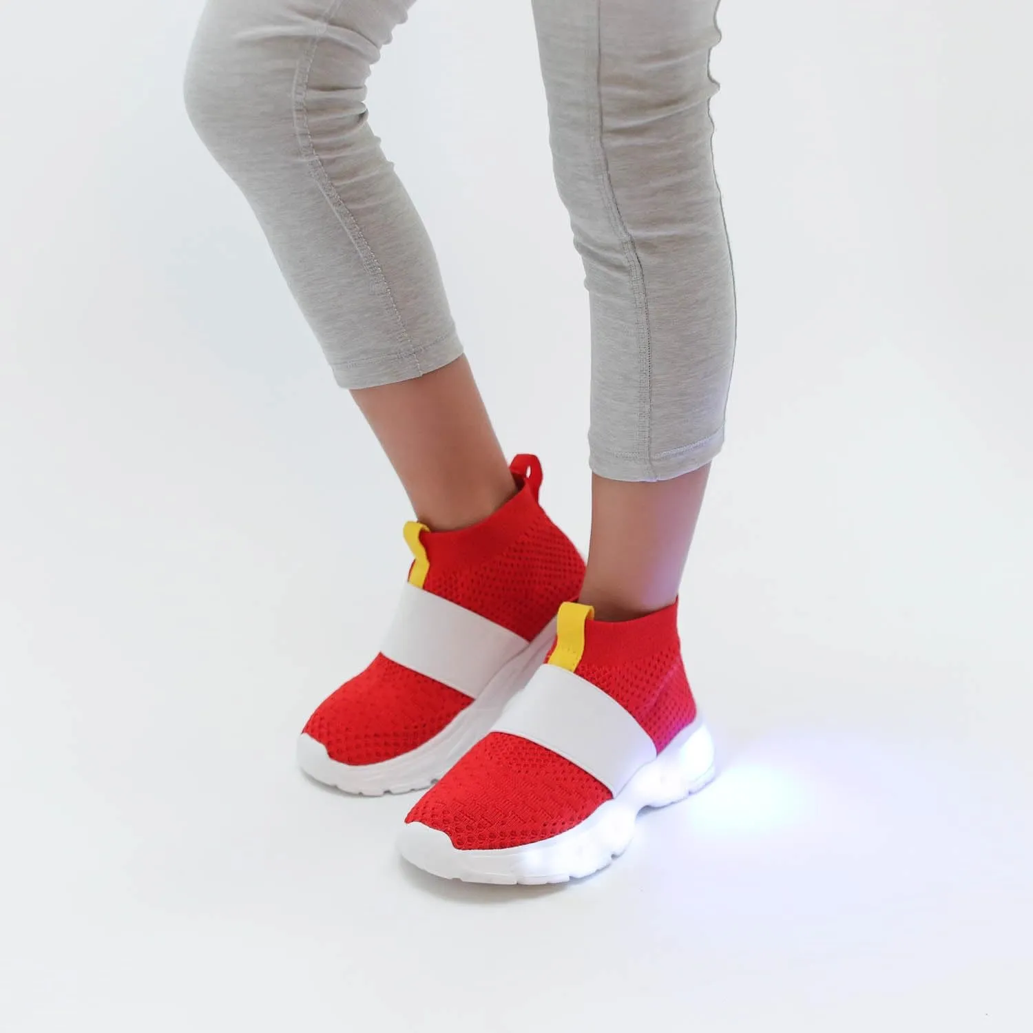 Sonic Light Up Shoes, Sonik Shoes for Boys and Girls with Light up LED Sole, Lightweight and Breathable Sonik Sneakers for Running and Walking, Toddler and Youth Sizes