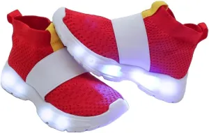 Sonic Light Up Shoes, Sonik Shoes for Boys and Girls with Light up LED Sole, Lightweight and Breathable Sonik Sneakers for Running and Walking, Toddler and Youth Sizes