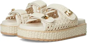 SOVANYOU Platform Sandals for Women Comfortable Summer Beach Sandal Slip on Platform Slides Double Buckle Casual Vacation Shoes