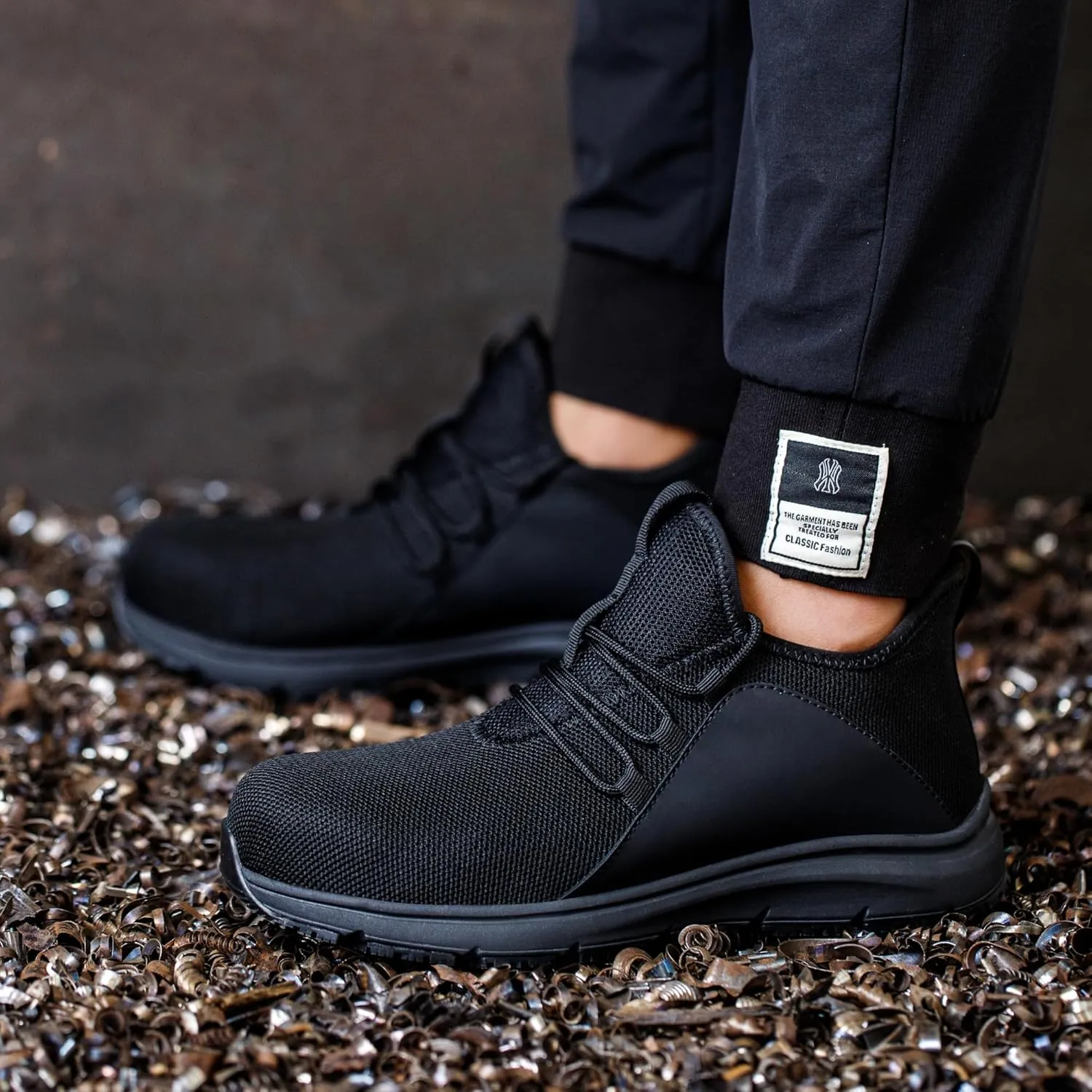 Steel Toe Non Slip Work Shoes for Men Women丨Waterproof Lightweight Safety Sneakers