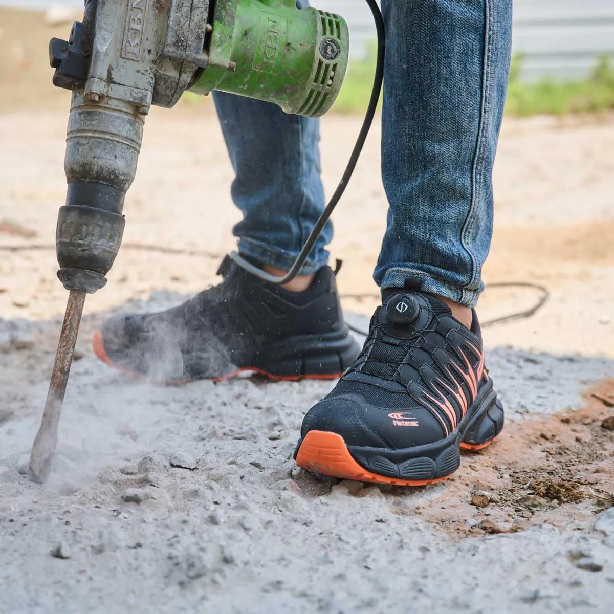 Steel Toe Shoes for Men Women, Comfortable Breathable Safety Sneakers, Lightweight Wide Work Shoes with Durable Soft Sole