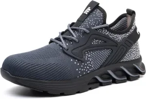 Steel Toe Shoes for Men Work Women Lightweight Air Cushion Sneakers Slip Resistant Safety Work Boots Indestructible Shoes