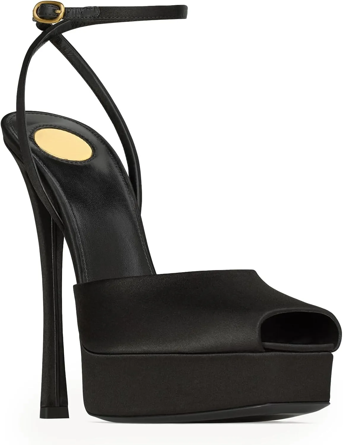 Stiletto High Heel Platform Sandals for Women Peep Square Open Toe Heeled Pumps Ankle Strap Backless Sandals Fashion Casual Dressy Party Shoes