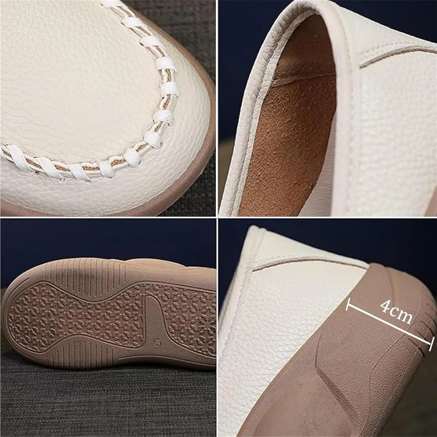 StoneLiquid Biscalo Loafers, Soft-Soled Pure Cowhide Corrective Loafers for Women Corrective Loafers