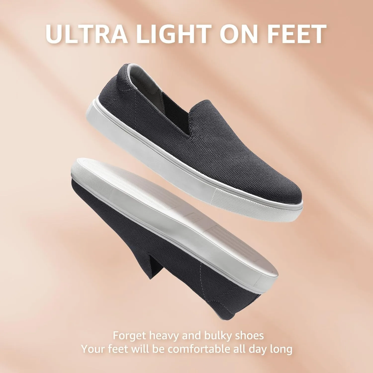 STQ Slip on Shoes for Women Breathable Fashion Sneakers Comfortable Knit Casual Shoes