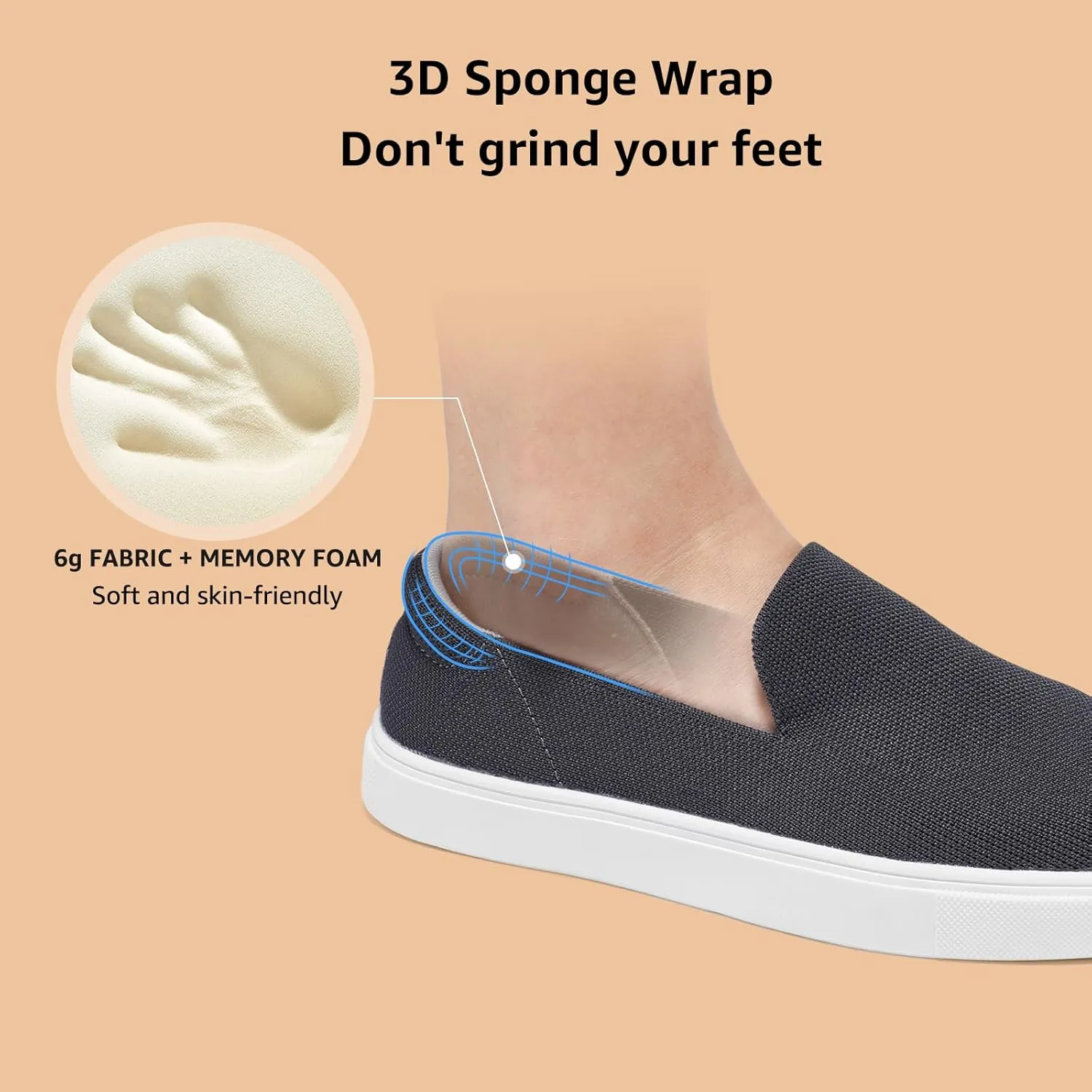 STQ Slip on Shoes for Women Breathable Fashion Sneakers Comfortable Knit Casual Shoes