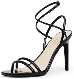 Strappy Heels for Women Stiletto High Heels Open Toe Ankle Strap Sexy Prom Dressy Comfortable Lace Up Heeled Sandals