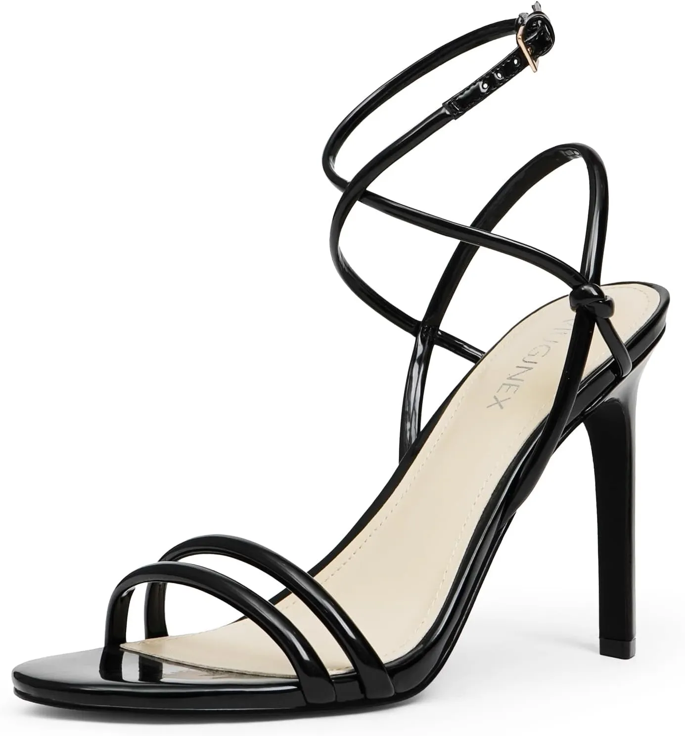 Strappy Heels for Women Stiletto High Heels Open Toe Ankle Strap Sexy Prom Dressy Comfortable Lace Up Heeled Sandals