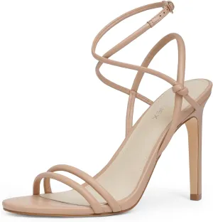 Strappy Heels for Women Stiletto High Heels Open Toe Ankle Strap Sexy Prom Dressy Comfortable Lace Up Heeled Sandals