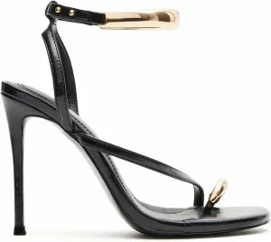 Strappy Heels for Women Toe Ring Sandals Slingback Stiletto Heels Summer Dressy Open Round Toe Heeled Sandals