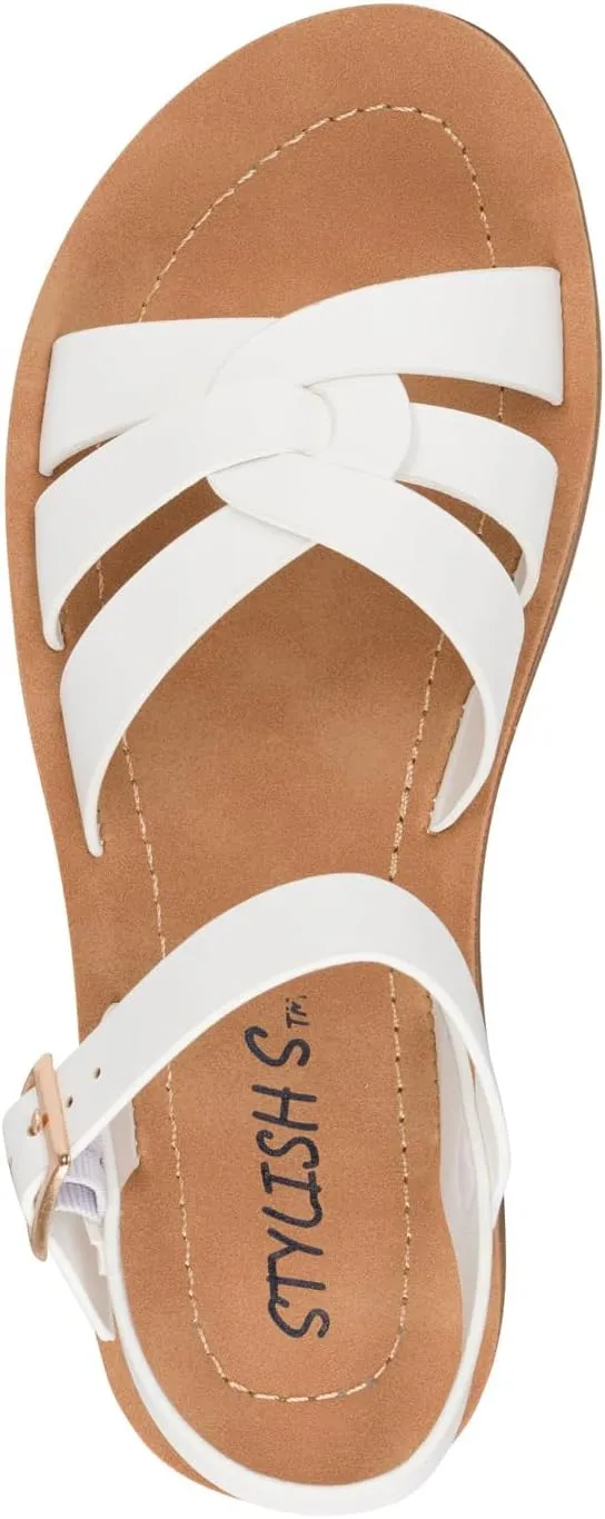 STYLISH S KALI-K ~ Little Girls Comfy Open Toe Strappy Slingback Padded Sole Sandals