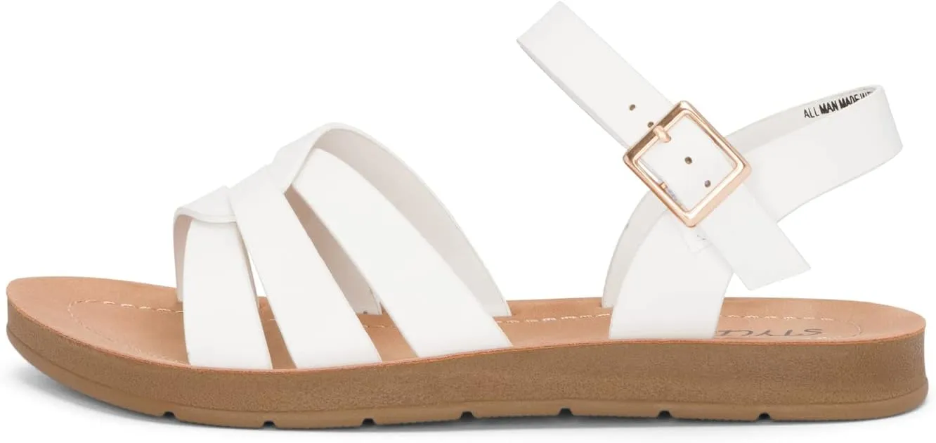STYLISH S KALI-K ~ Little Girls Comfy Open Toe Strappy Slingback Padded Sole Sandals