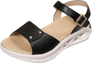 Summer Sandals for Women Fashion Comfortable Beach Breathable Hollow Mesh Slide Slip On Ring Toe Orthopedic Sandals