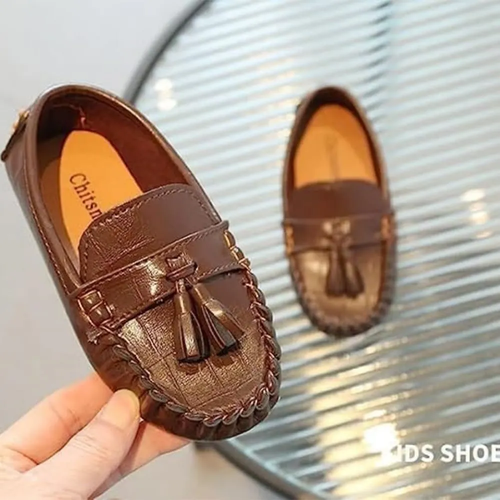TangDao Girls Boys Loafers Toddler Leather Shoes Non Slip