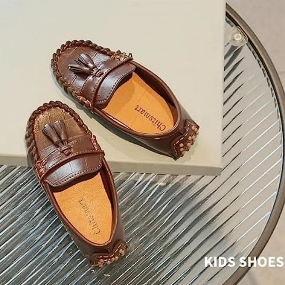 TangDao Girls Boys Loafers Toddler Leather Shoes Non Slip