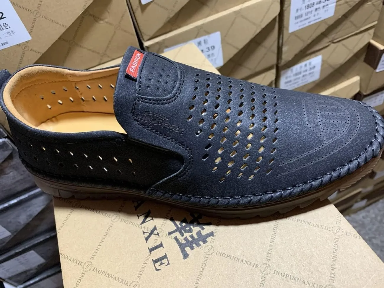 TangDao Men’s Loafers, Leather Slip On Moccasins Penny Loafers, Breathable Driving Walking Lightweight Casual Shoes