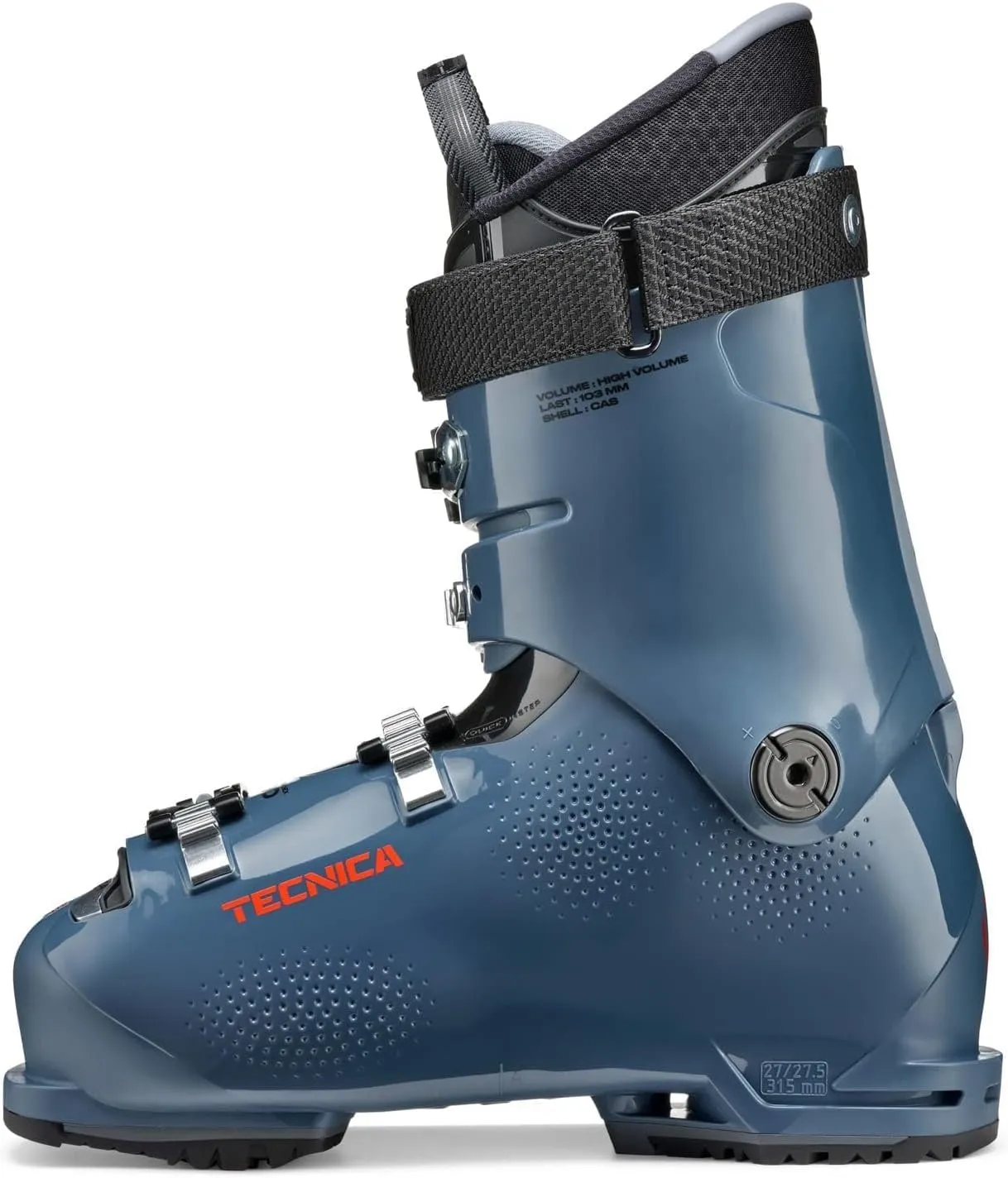 Tecnica Mens C.A.S. Shell Mach Sport Hv High Volume 90 Ski Boots for Intermediate/Advanced Skiers