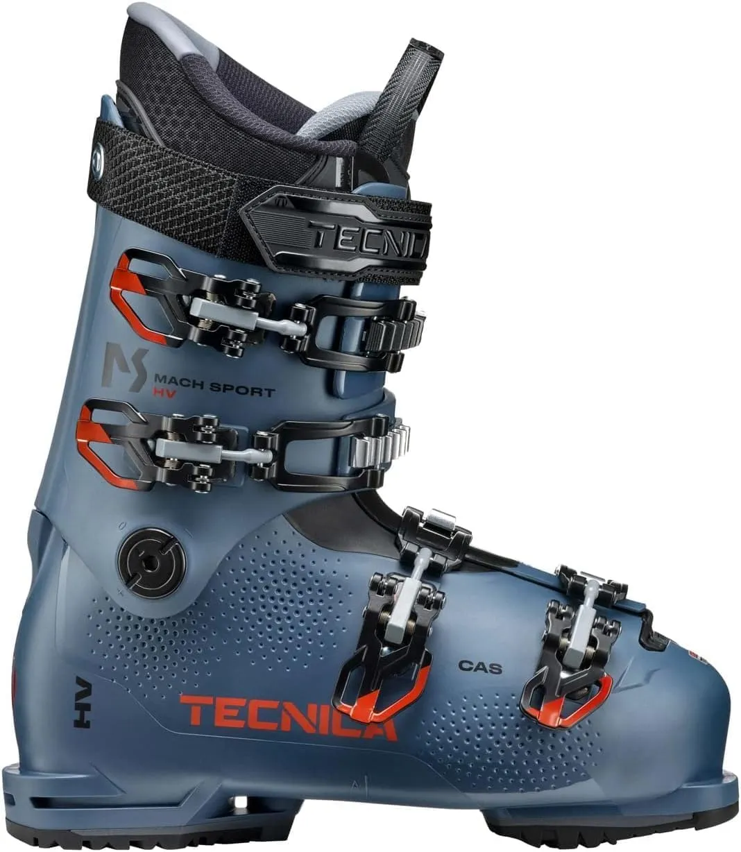 Tecnica Mens C.A.S. Shell Mach Sport Hv High Volume 90 Ski Boots for Intermediate/Advanced Skiers