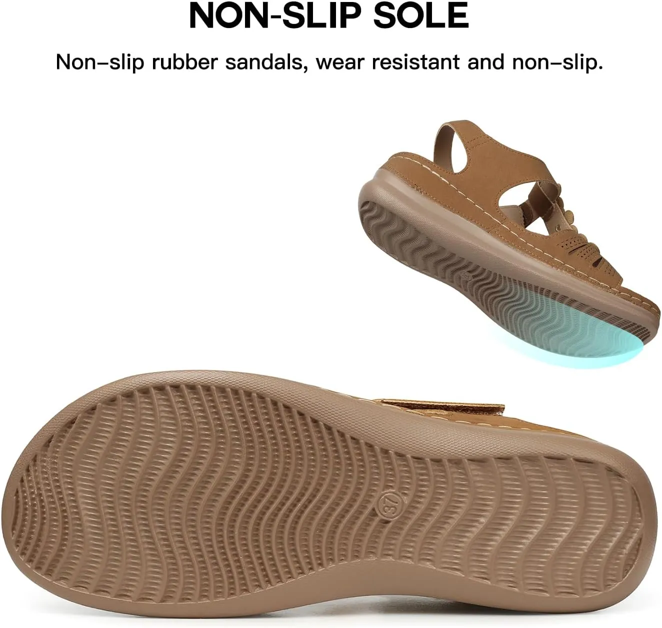 TEMOFON Wedge Sandals for Women Comfortable: Open Toe Sandals with Low Wedges - Dressy Summer Casual Sandals - Flat Comfy Walking Sandals