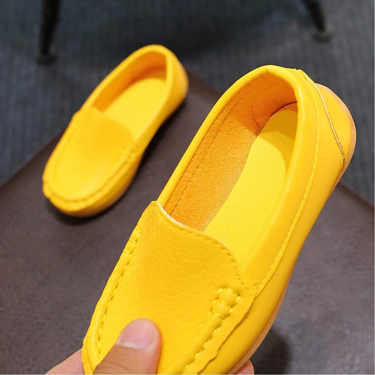 Toddler Slip-on Shoes Boys Loafers Candy Colors Girls Moccasins