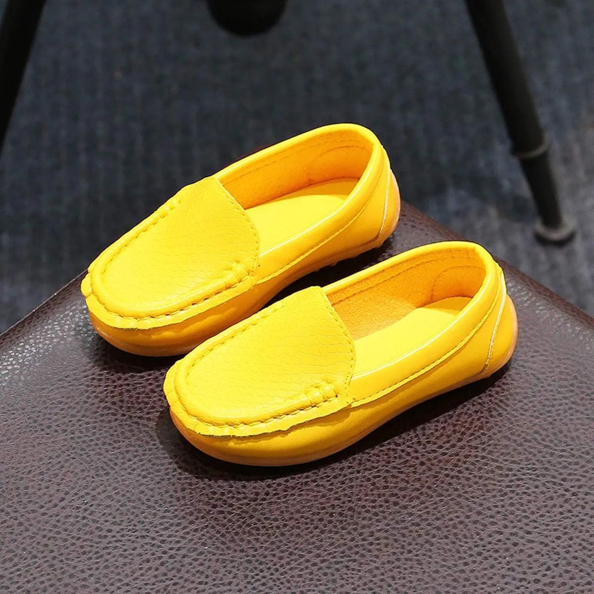 Toddler Slip-on Shoes Boys Loafers Candy Colors Girls Moccasins