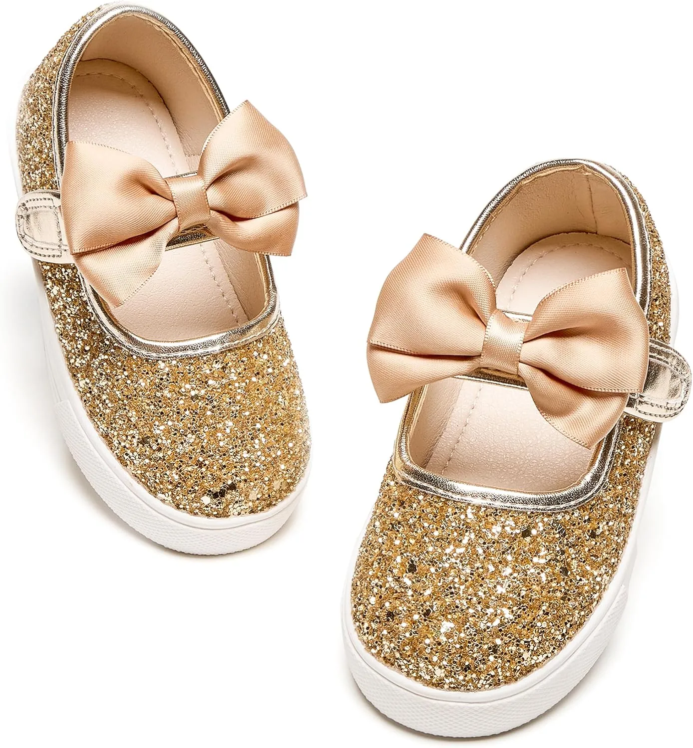 Toddler/Little Girls Sneakers-Slip On Glitter Sports Shoes for Running Walking