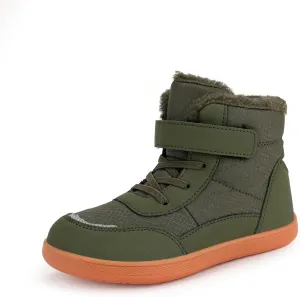 Toddler/Little/Big Kids Barefoot Shoes Girls Boys Winter Wide Toe Box Fur Lined Warm Anti-Slip Minimalist High Top Snow Boots