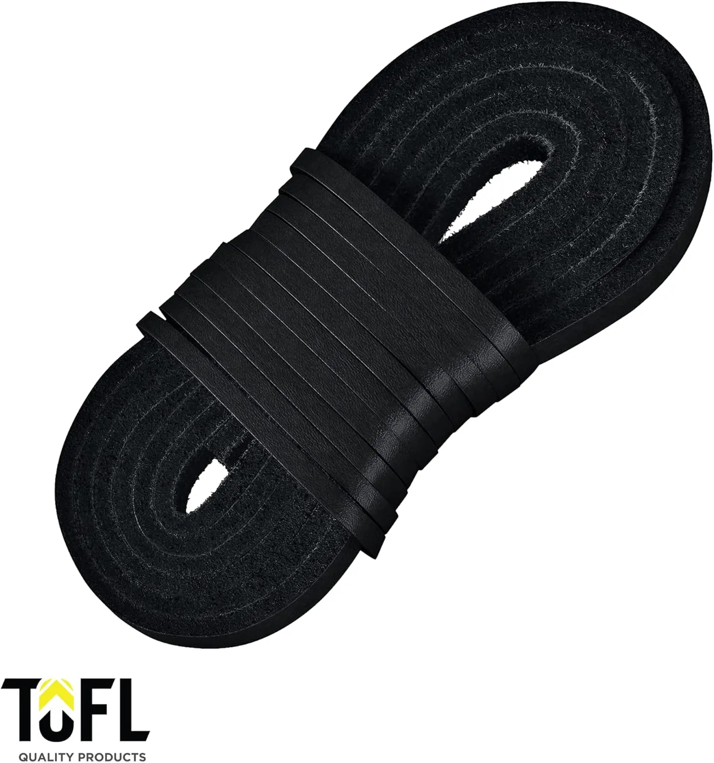 TOFL Leather Boot Laces|1/8 Inch Thick 72 Inches Long|2 Leather Strips [1 Pair]