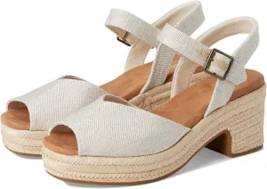 TOMS Women's Isla Peep Toe Heeled Sandal