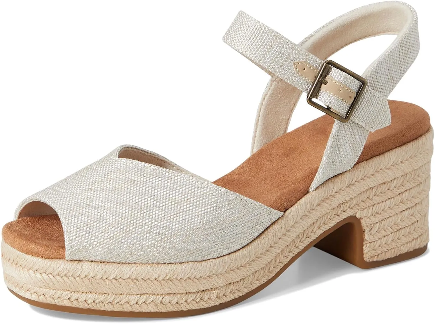 TOMS Women's Isla Peep Toe Heeled Sandal