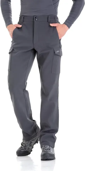 TRAILSIDE SUPPLY CO. Men's Fleece Lined Insulated Pants Softshell Pants,Water and Wind-Resistant