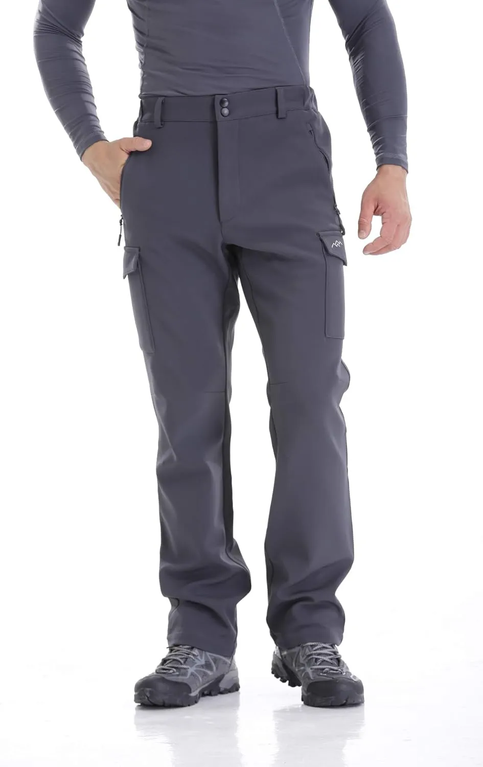 TRAILSIDE SUPPLY CO. Men's Fleece Lined Insulated Pants Softshell Pants,Water and Wind-Resistant