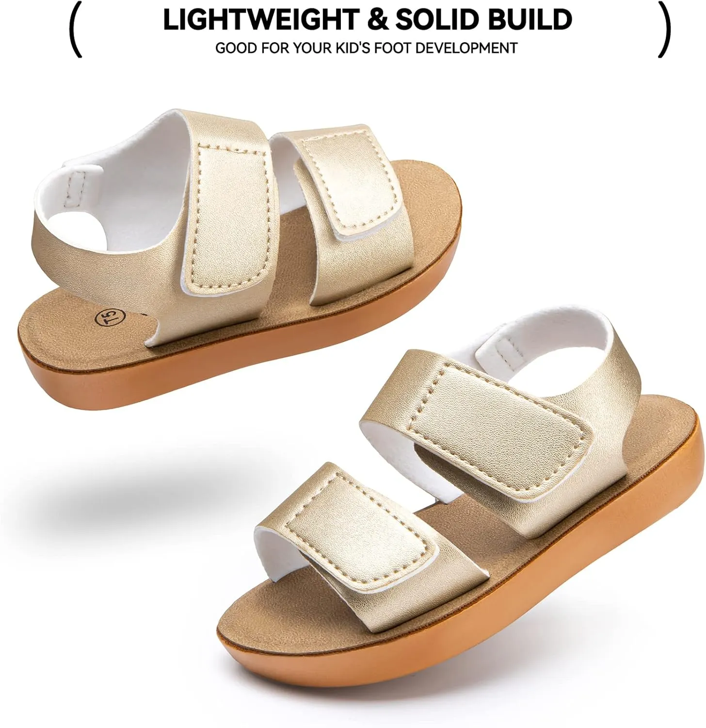 Trary Toddler Sandals for Baby Girls Boys Summer Sandals Cute Kids Shoes Lightweight Open Toe Sandals Beach Holiday Unisex Child Sandals