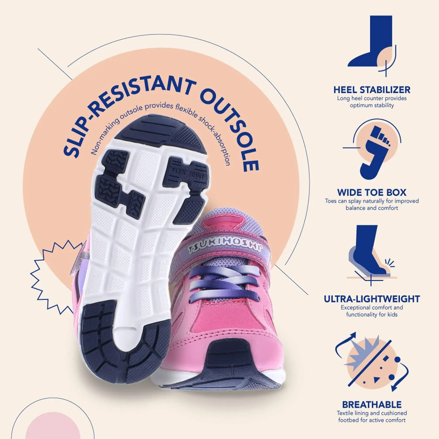Tsukihoshi Rainbow Sneaker (Toddler/Little Kid/Big Kid)