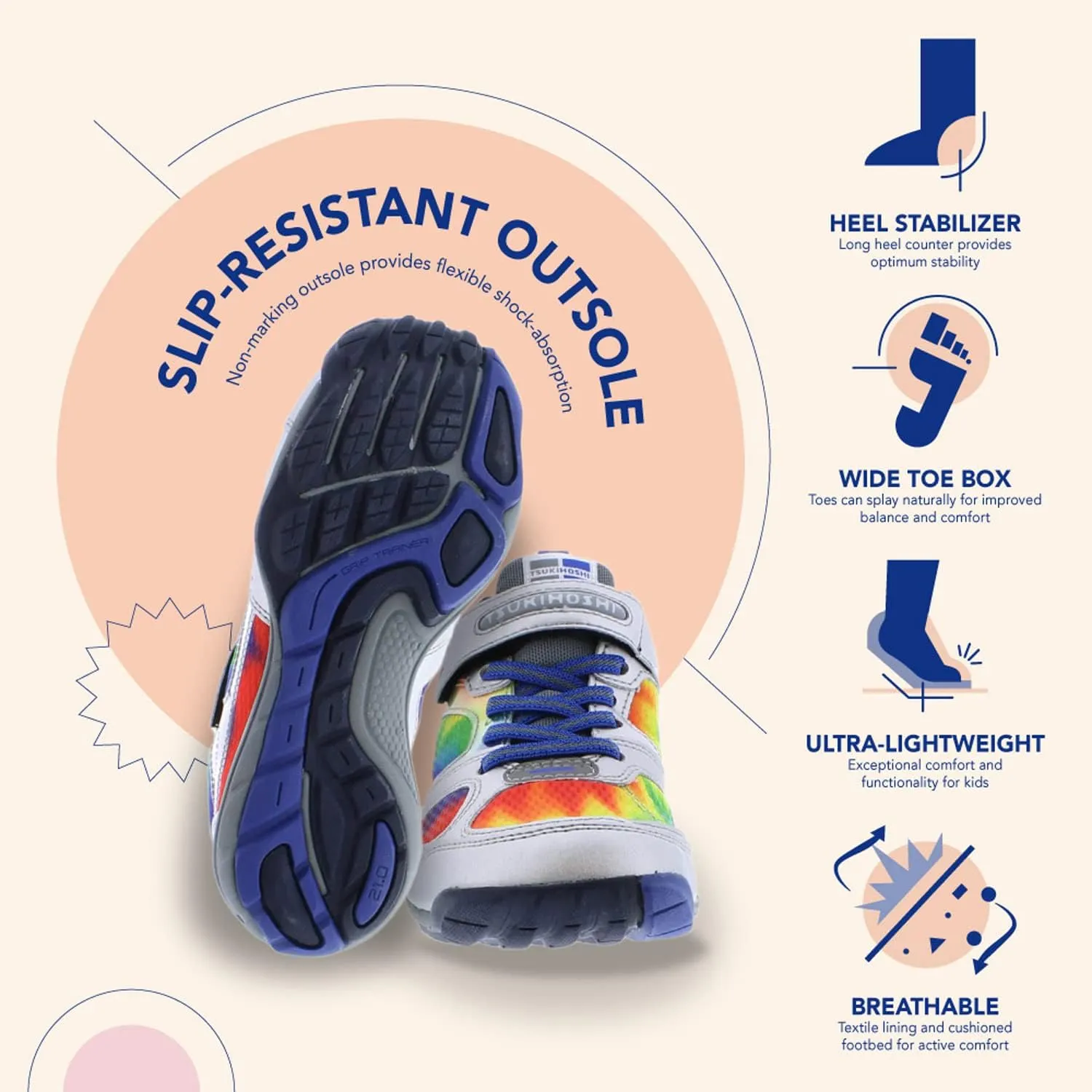 TSUKIHOSHI Unisex-Child Mako (Little Big Kid) Sneaker