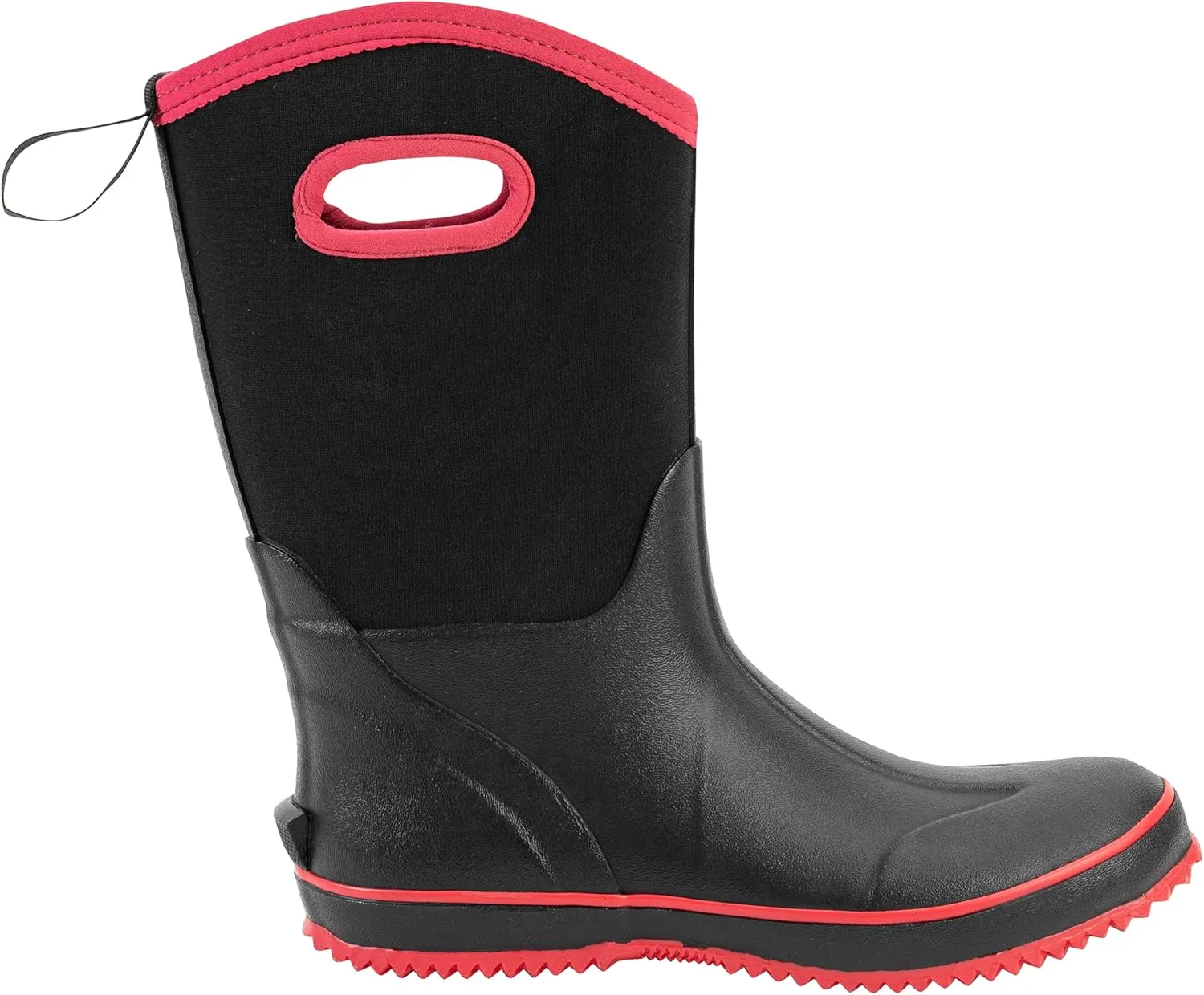 Ubon Rain Boots for Women Waterproof, Insulated Neoprene Rubber Boots Mid Calf, Pull On Mud Boots Gardening Farm Barn Shoes