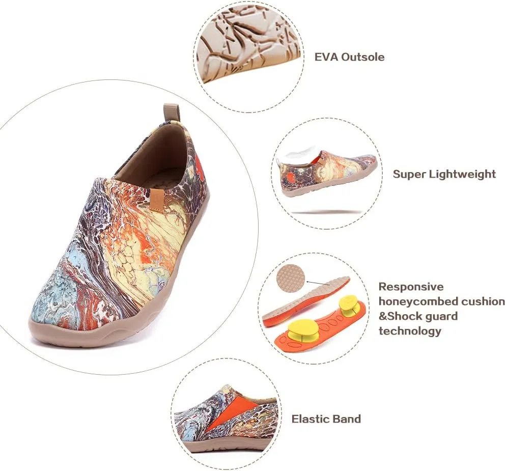 UIN Men's Art Design Travel Shoes Slip On Casual Loafers Stylish Lightweight Comfort Fashion Sneaker