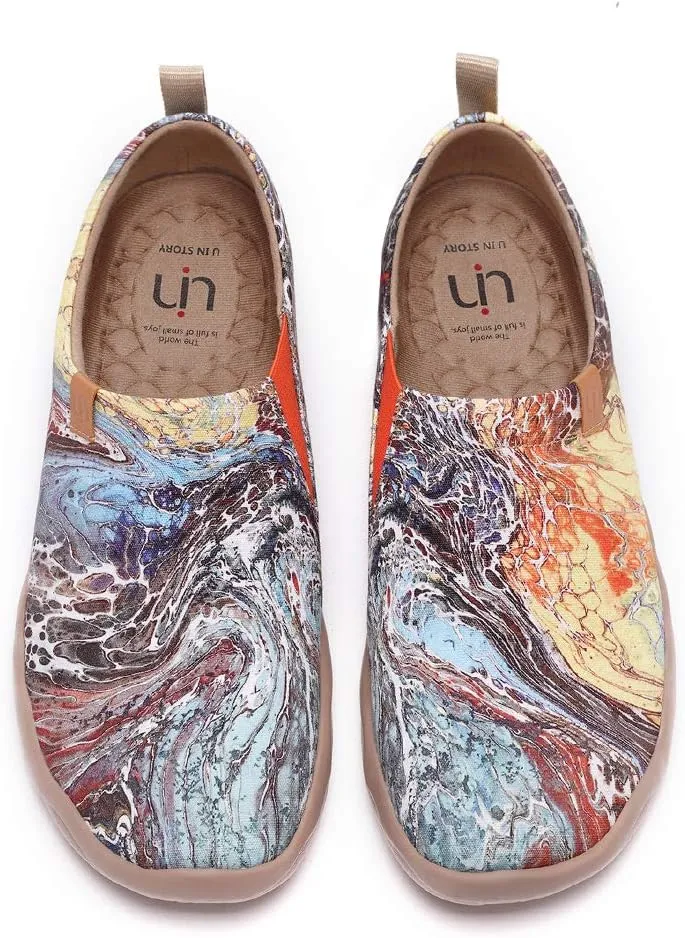 UIN Men's Art Design Travel Shoes Slip On Casual Loafers Stylish Lightweight Comfort Fashion Sneaker