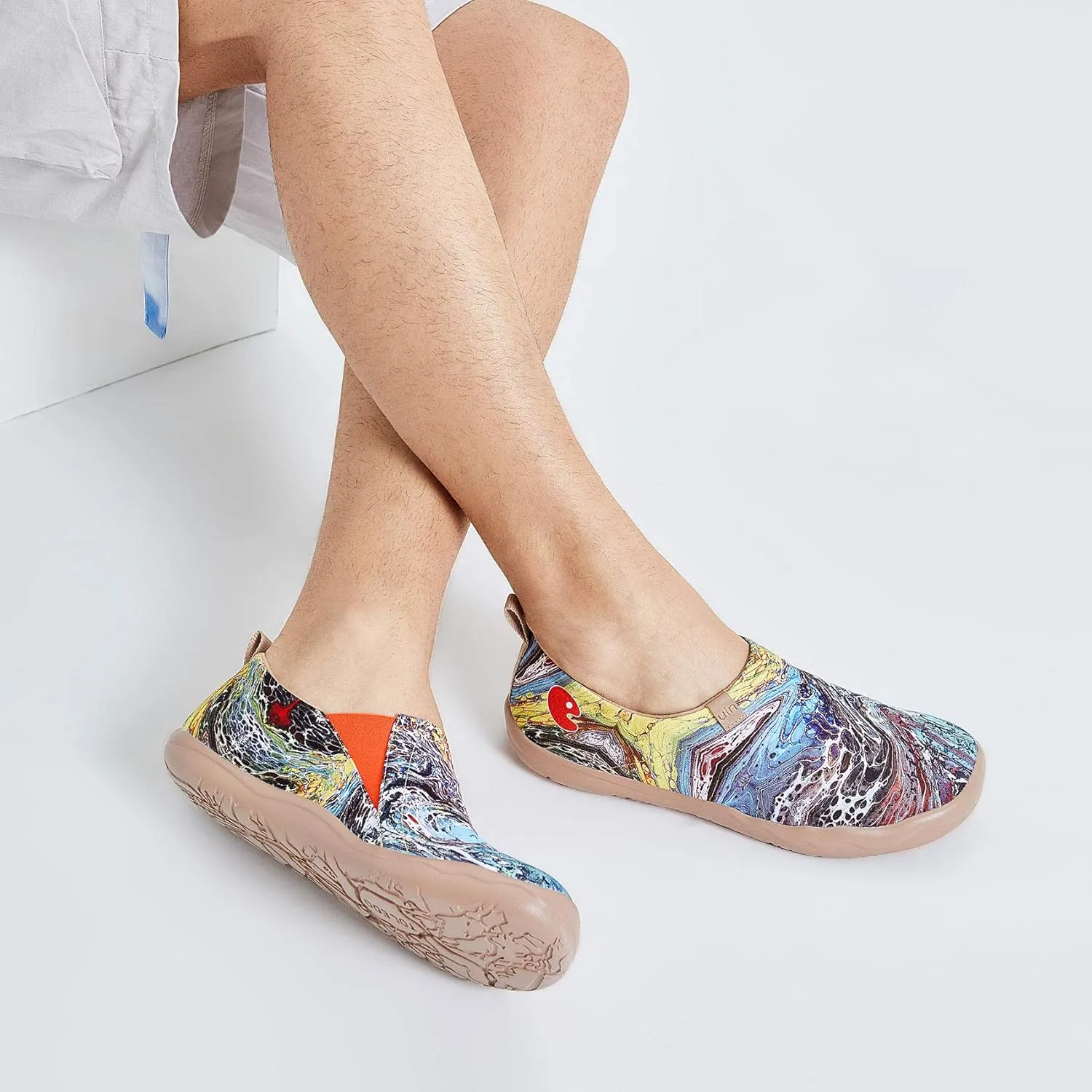 UIN Men's Art Design Travel Shoes Slip On Casual Loafers Stylish Lightweight Comfort Fashion Sneaker