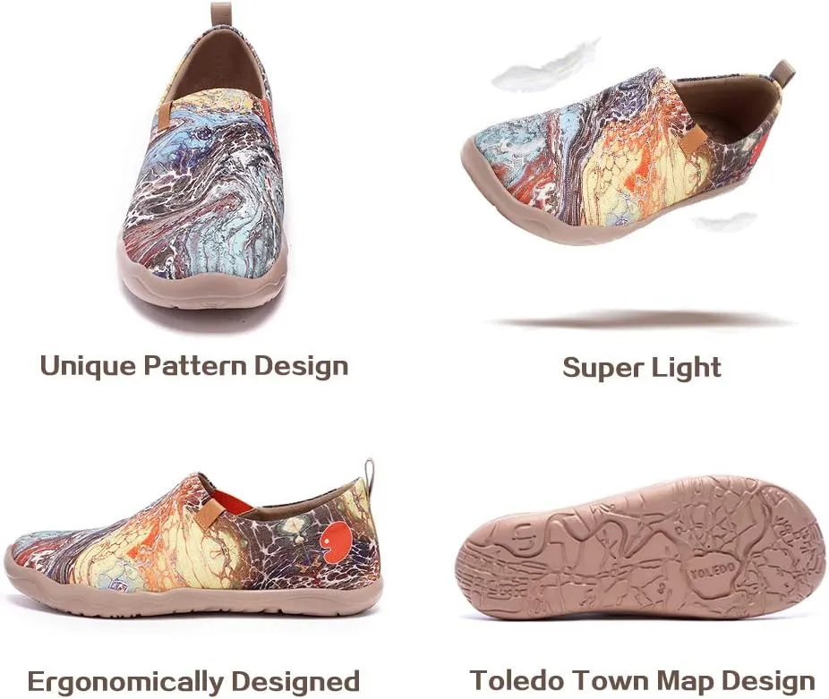 UIN Men's Art Design Travel Shoes Slip On Casual Loafers Stylish Lightweight Comfort Fashion Sneaker
