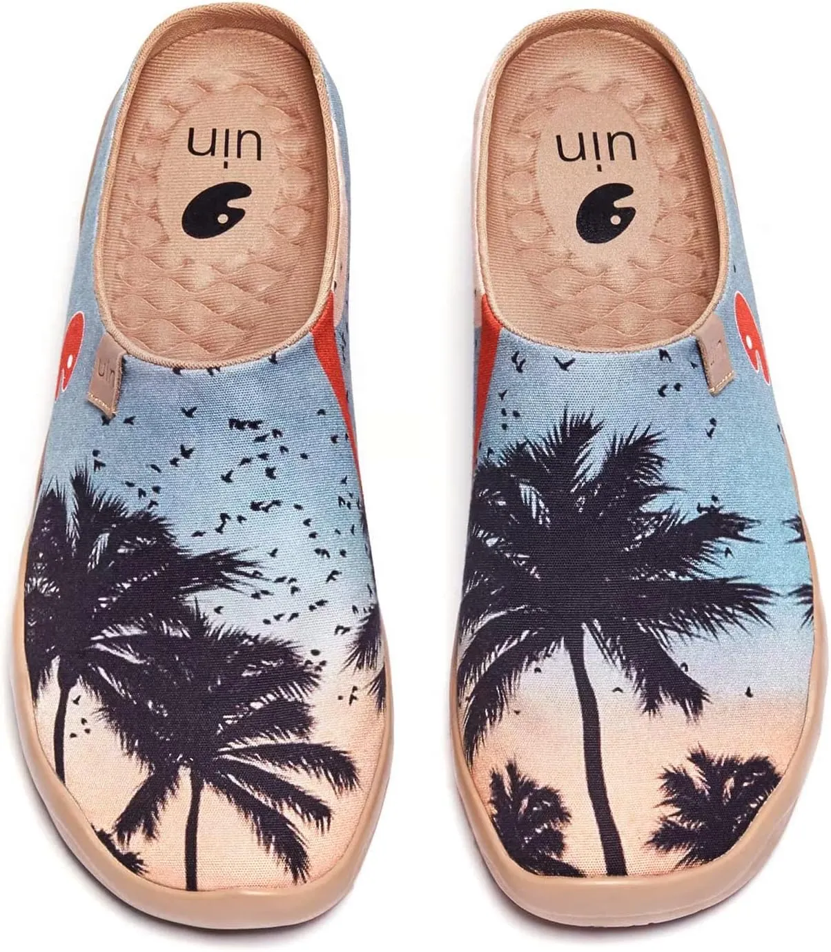 UIN Men's Painted Slipper Lightweight Comfort Mules Walking Casual Household Slip Ons Art Travel Shoes Malaga