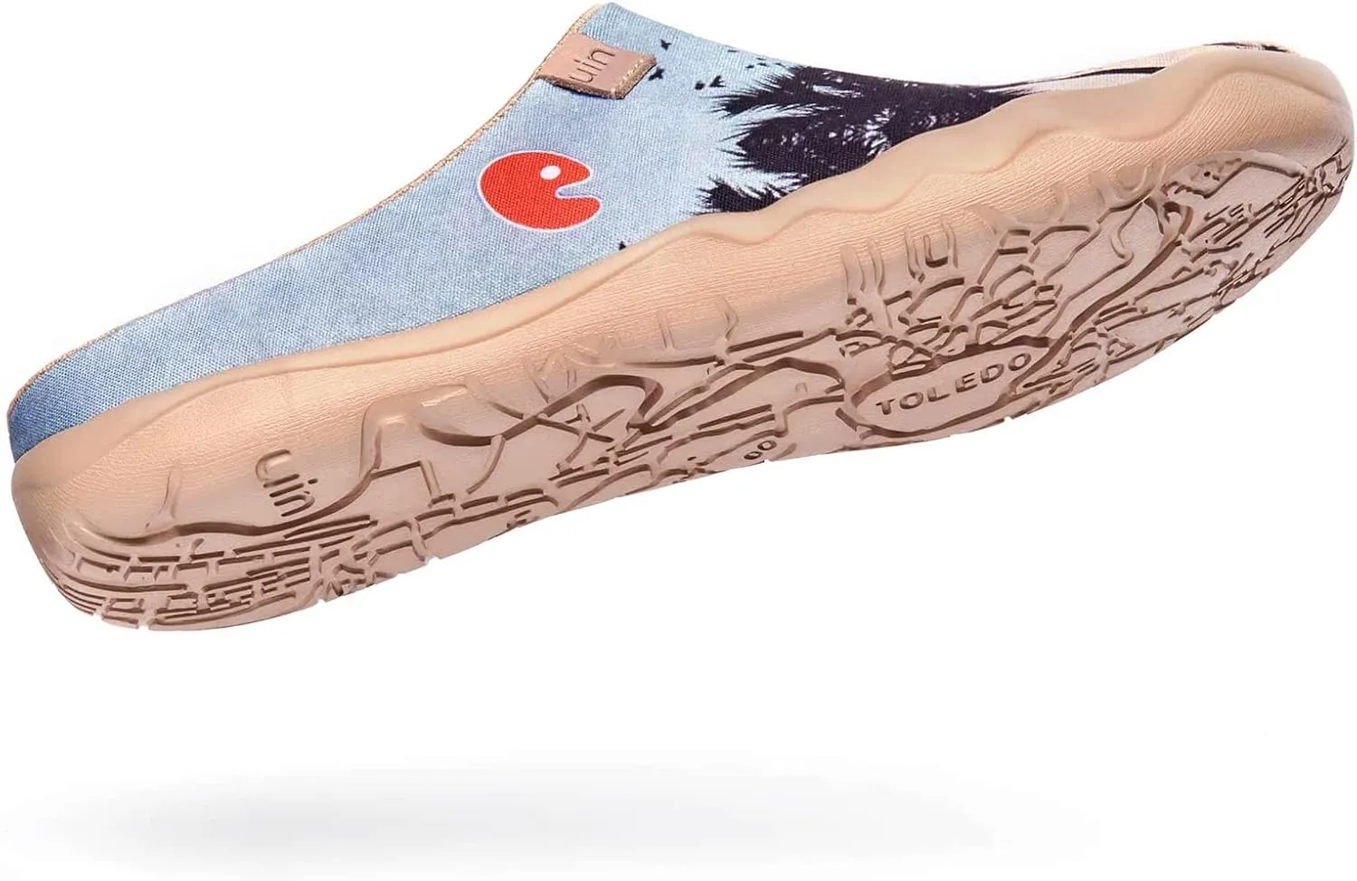 UIN Men's Painted Slipper Lightweight Comfort Mules Walking Casual Household Slip Ons Art Travel Shoes Malaga