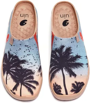 UIN Men's Painted Slipper Lightweight Comfort Mules Walking Casual Household Slip Ons Art Travel Shoes Malaga