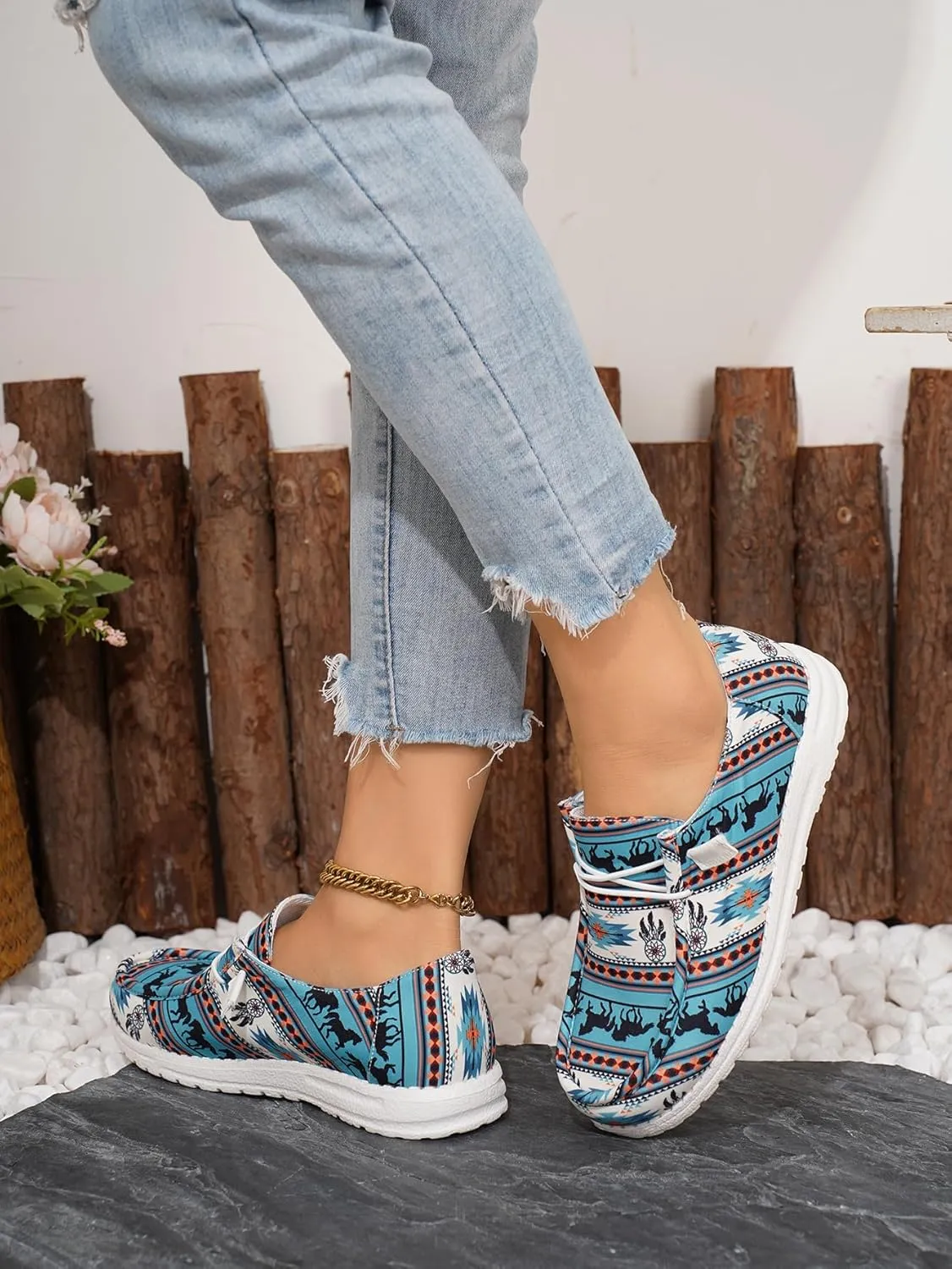 Unisex-Adult Sunflower Floral Canvas Loafers Comfortable Boat Shoes Easy Slip On Lightweight Deck Shoes Elastic Laces Outdoor Flat Walking Shoes Breathable Drving Shoes Sneakers for Women Men