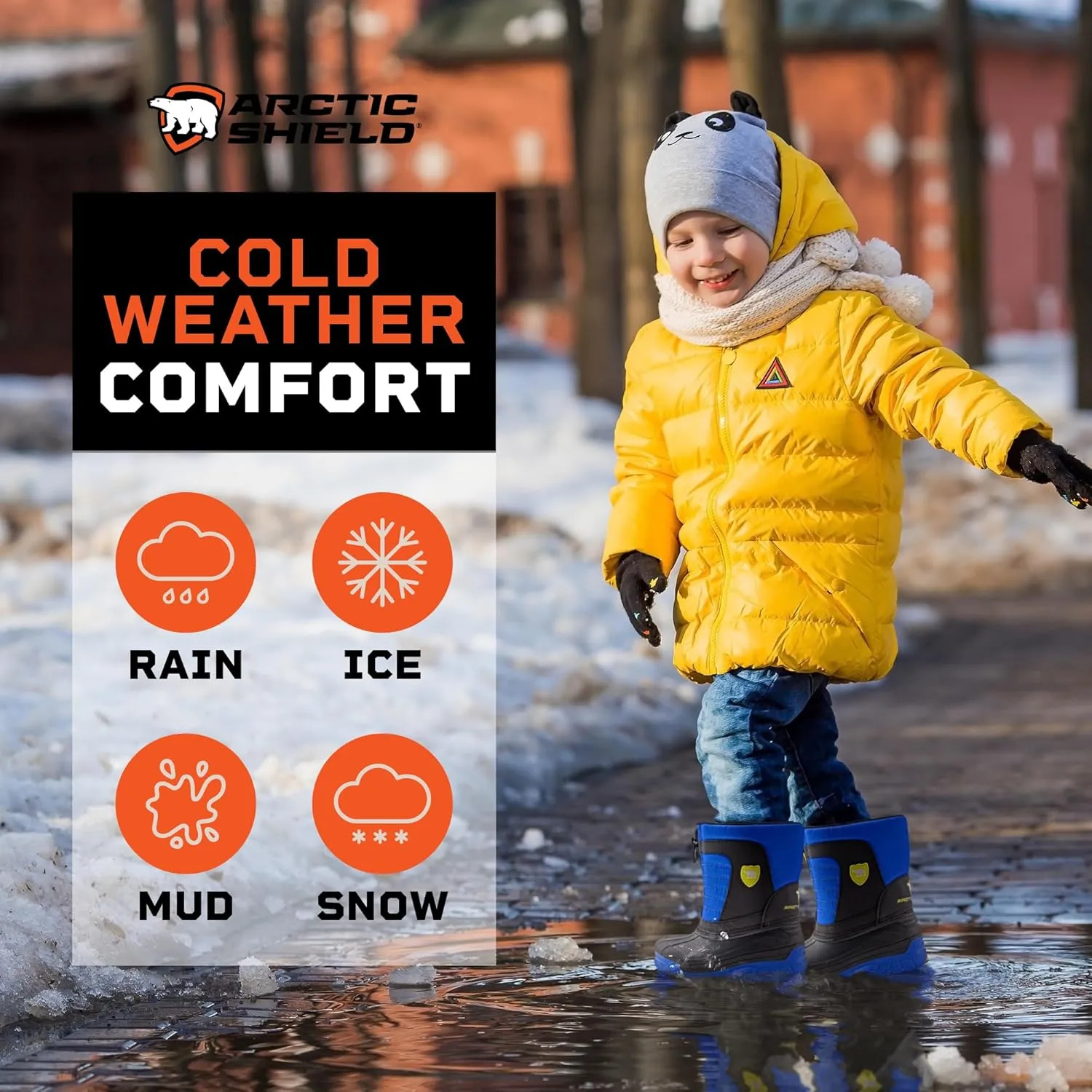 Unisex Kids Winter Boots - Warm Waterproof Insulated Comfortable Easy On/Off Kids Snow Boots for Boys and Girls (Toddler/Little Big Kid)