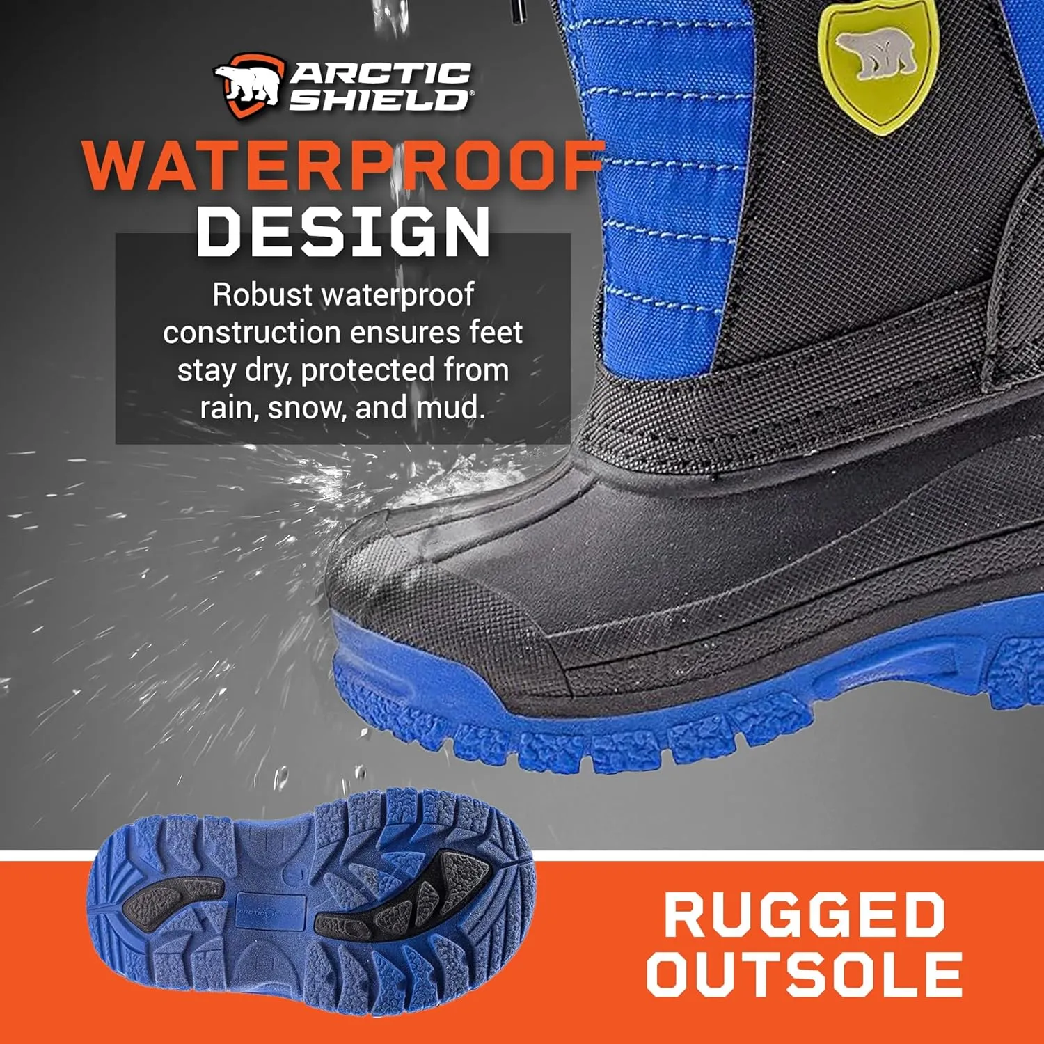 Unisex Kids Winter Boots - Warm Waterproof Insulated Comfortable Easy On/Off Kids Snow Boots for Boys and Girls (Toddler/Little Big Kid)